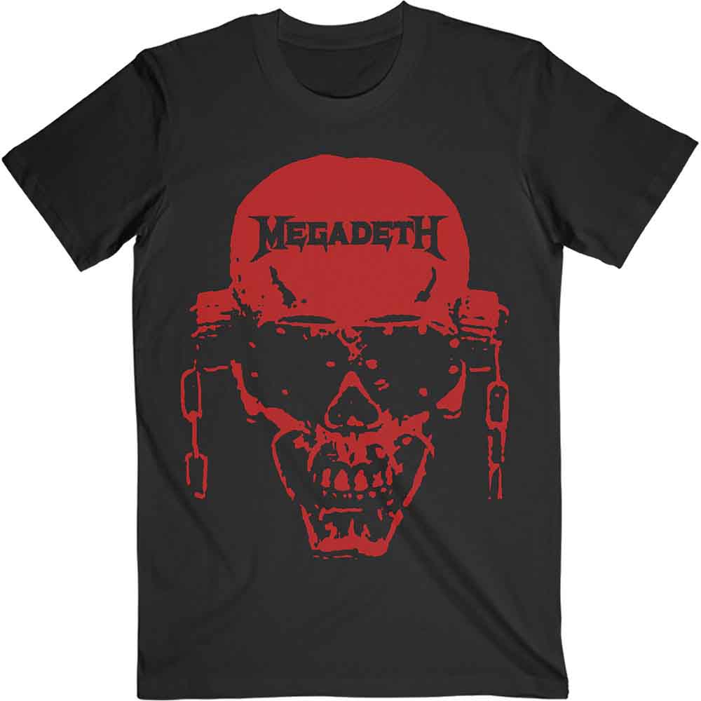 Megadeth Vic Hi-Contrast Red Mens T Shirt