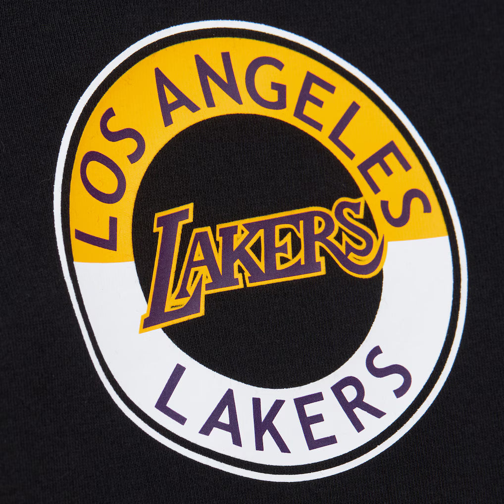Los Angeles Lakers - Black Double Clutch Vintage Logo Mens T Shirt