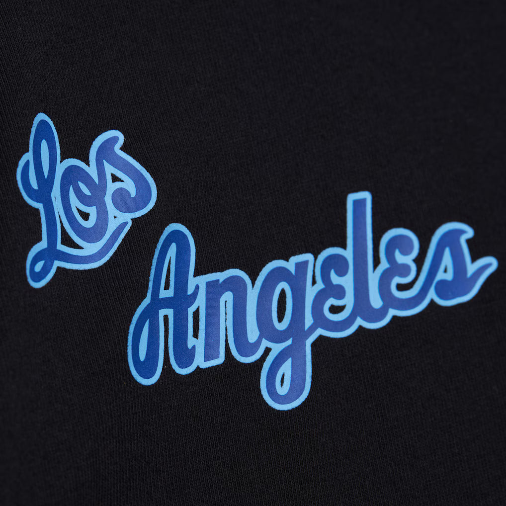 Los Angeles Lakers - Black Double Clutch Vintage Logo Mens T Shirt