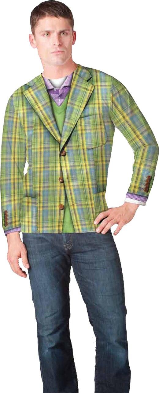 Mens Faux Sports Coat Long Sleeve Tee