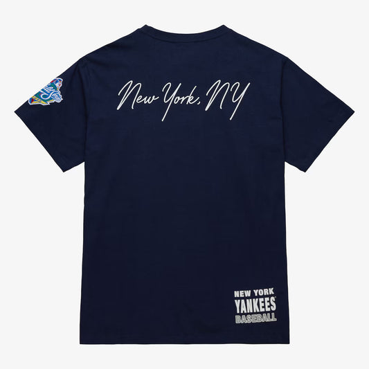 New York Yankees - MLB Navy Double Clutch Premium Logo Mens T Shirt