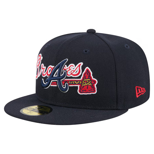 Atlanta Braves - 59Fifty Navy Overlap Hat New Era