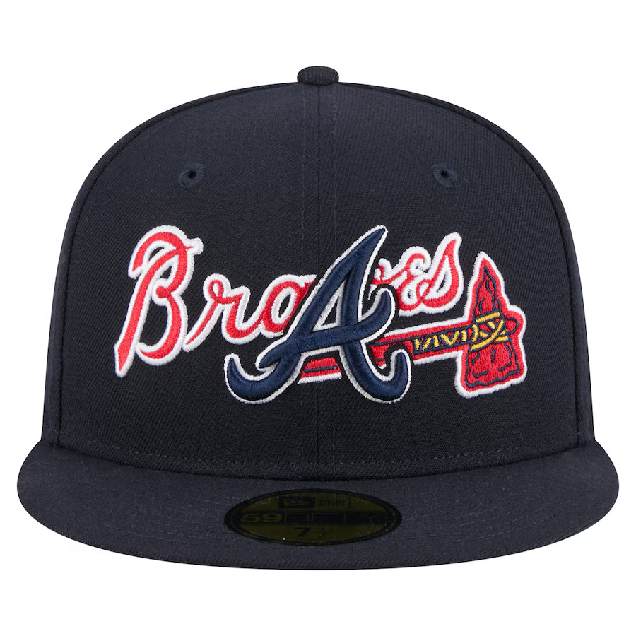 Atlanta Braves - 59Fifty Navy Overlap Hat New Era