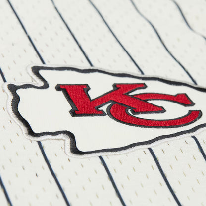Kansas City Chiefs - Cream Vintage Logo Final Seconds Full-Button Mesh Top Jersey
