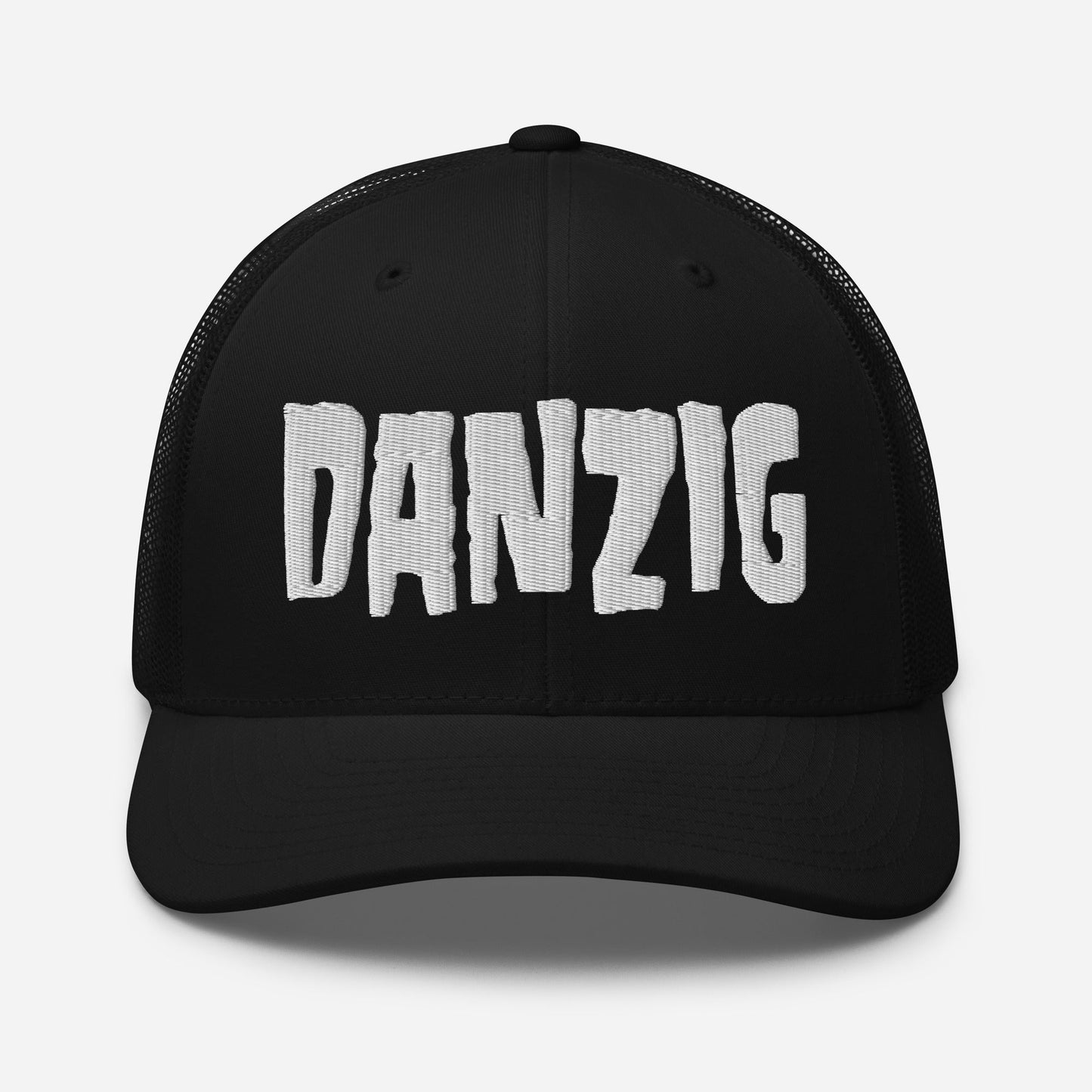 Danzig Classic Logo Embroidered Trucker Hat Black