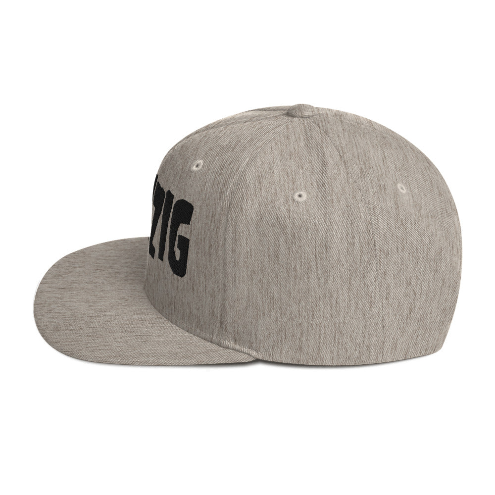Danzig Classic Logo Grey Embroidered Snap Back Hat as shown