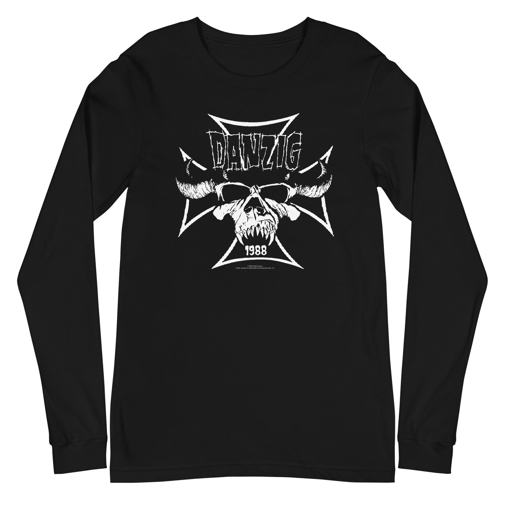 Danzig - Steer Skull Long Sleeve Mens T Shirt