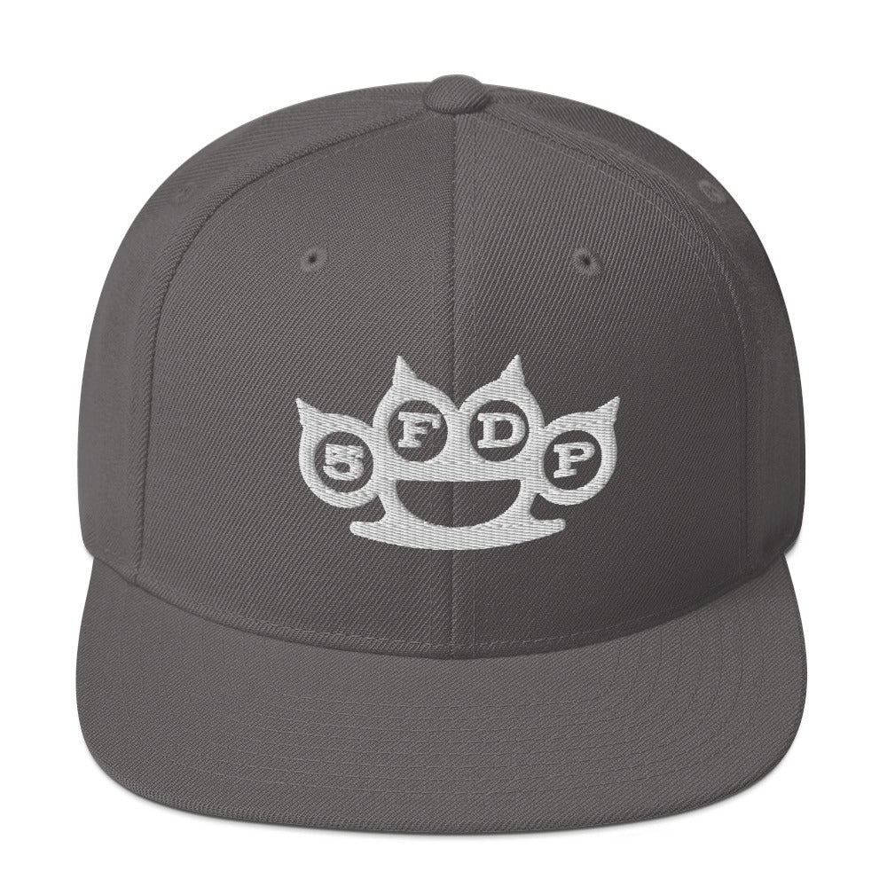 Five Finger Death Punch Grey Knuckles Embroidered Snapback Hat Grey