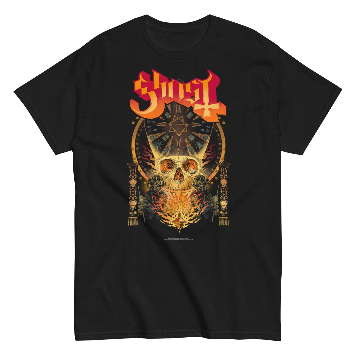 Ghost - Flaming Logo Mens T Shirt