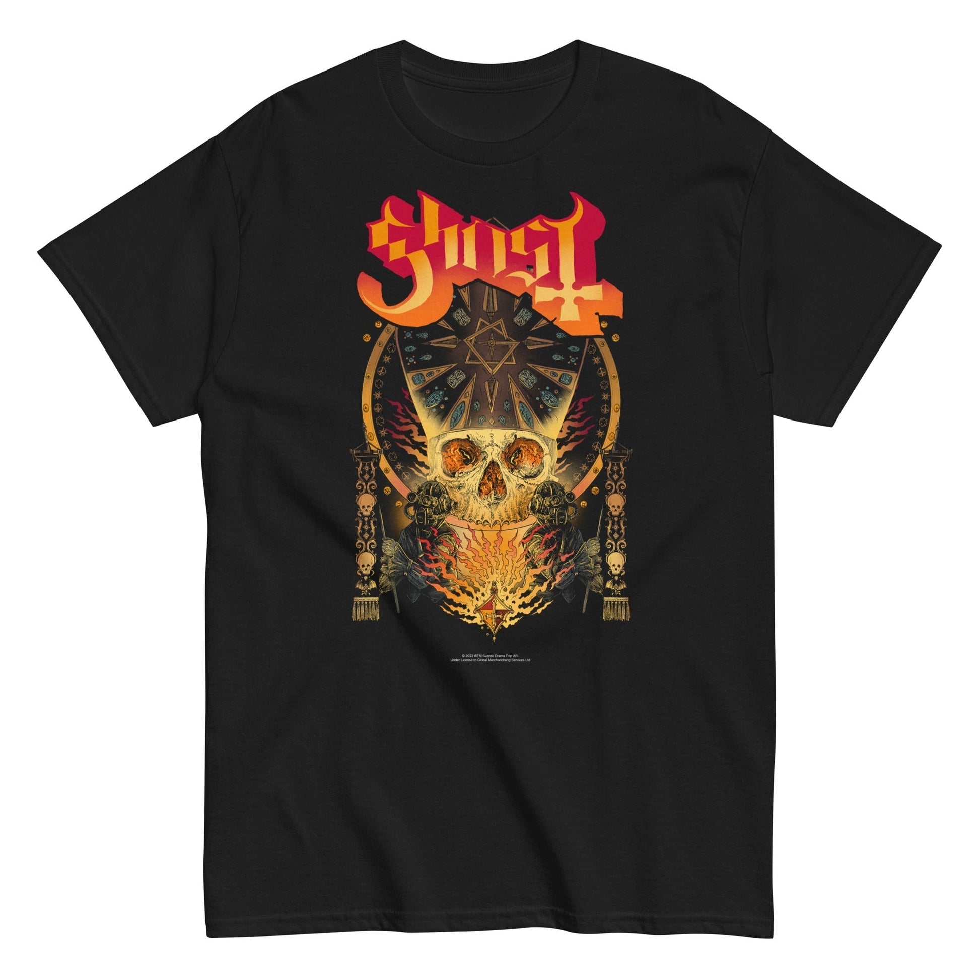 Ghost - Flaming Logo Mens T Shirt