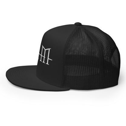HIM Classic Logo Embroidered Trucker Hat Black