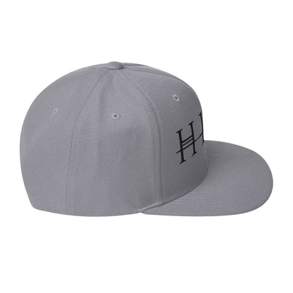HIM Classic Logo Grey Embroidered Snap Back Hat Grey