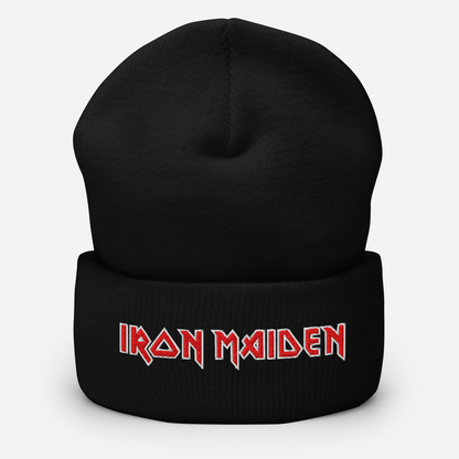Iron Maiden Embroidered Beanie Hat Black