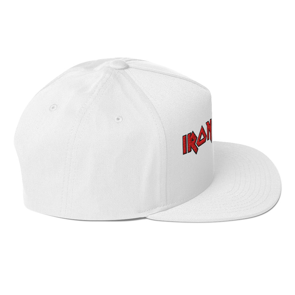 Iron Maiden Embroidered Snapback Hat White