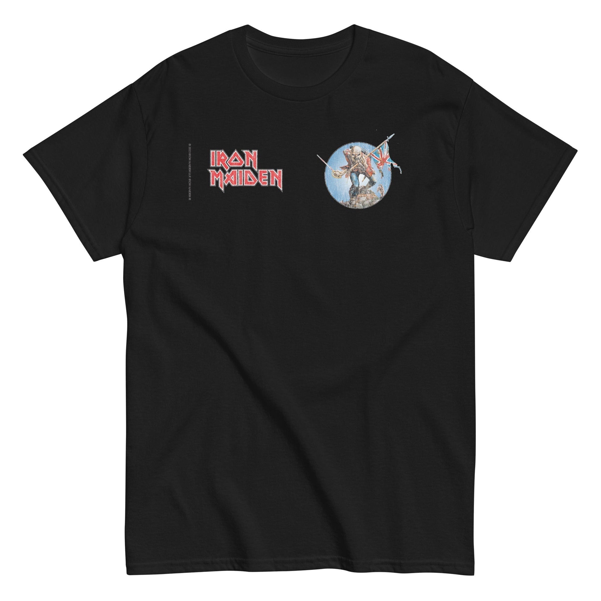 Iron Maiden - Logo Flag Mens T Shirt