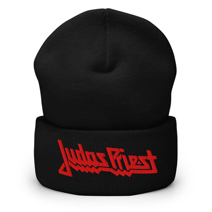 Judas Priest Embroidered Logo Beanie Hat Black