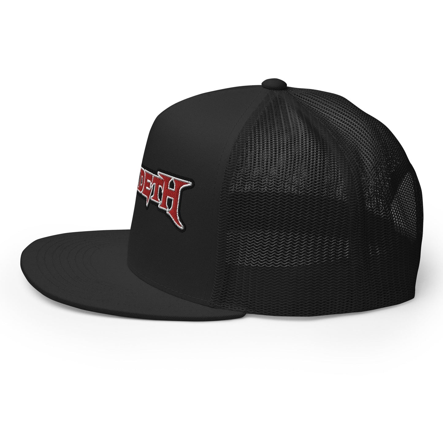 MegaDeth Electric Logo Embroidered Trucker Hat Black