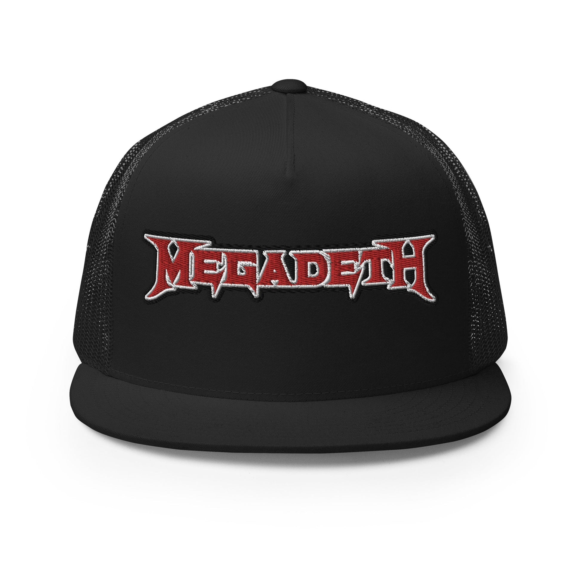 MegaDeth Electric Logo Embroidered Trucker Hat Black