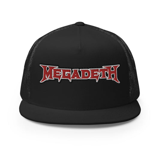 MegaDeth Electric Logo Embroidered Trucker Hat Black