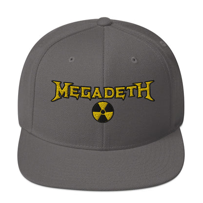 MegaDeth Nuclear Embroidered Snapback Hat Grey
