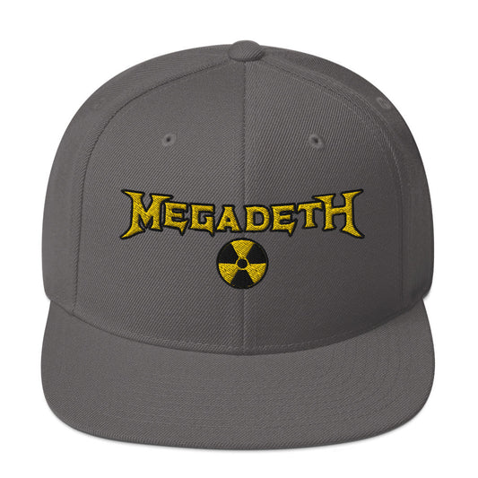 MegaDeth Nuclear Embroidered Snapback Hat Grey