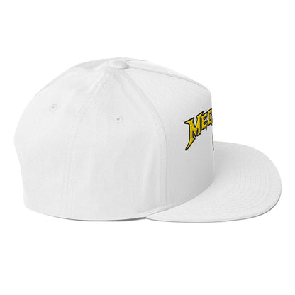 MegaDeth Nuclear Logo Embroidered Snapback Hat White