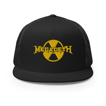 MegaDeth Nuclear Logo Embroidered Trucker Hat Black