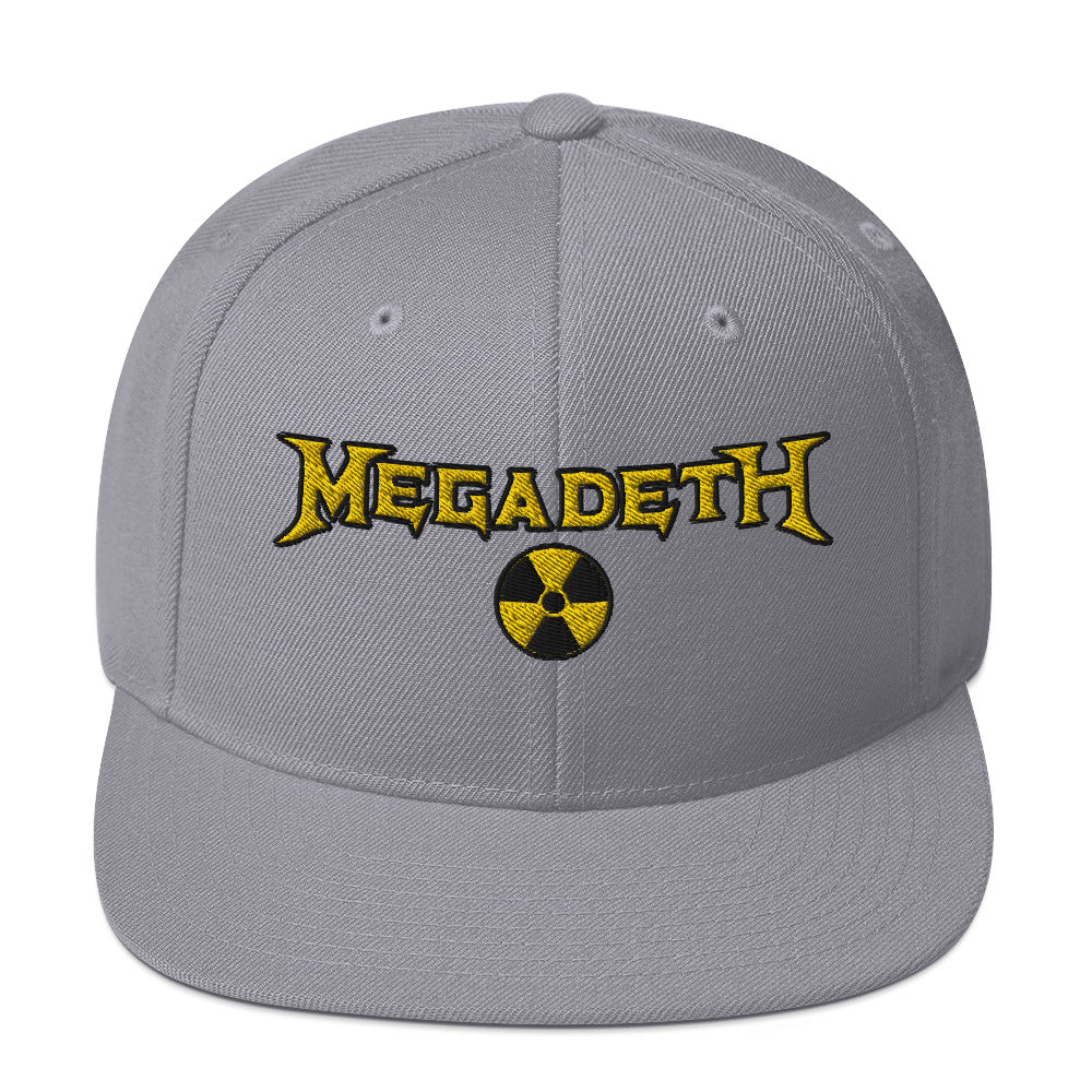 MegaDeth Nuclear Winter Embroidered Snapback Hat Grey