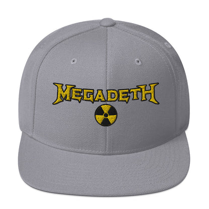MegaDeth Nuclear Winter Embroidered Snapback Hat Grey
