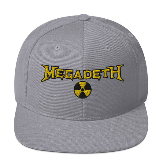 MegaDeth Nuclear Winter Embroidered Snapback Hat Grey