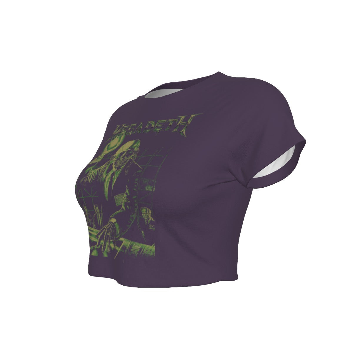Megadeth Vic Suit Women's Crop Top T Shirt