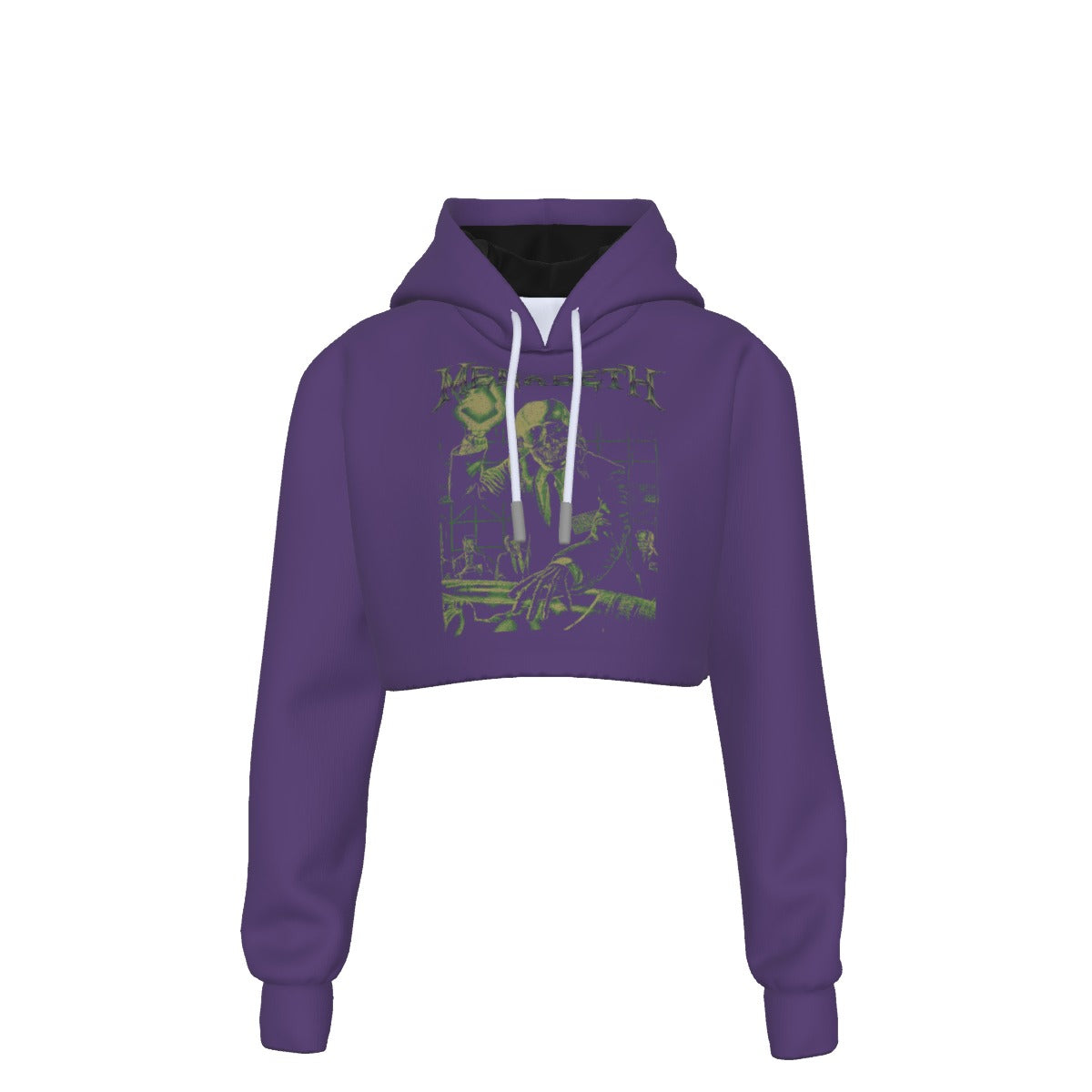 Megadeth Vic Suit Women's Cropped Hoodie