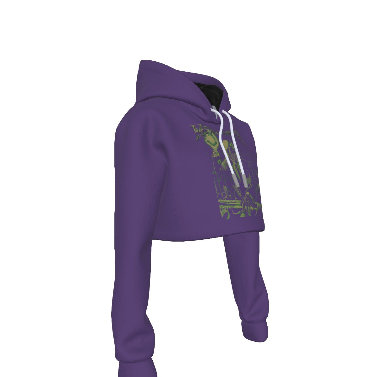 Megadeth Vic Suit Women's Cropped Hoodie