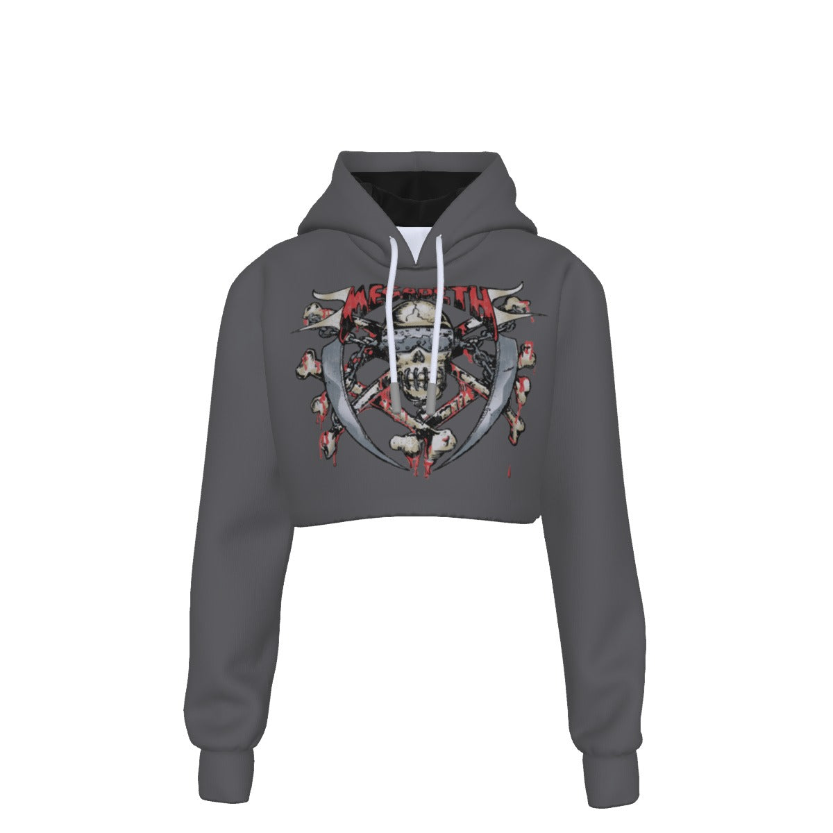Megadeth Vintage Blades Women's Cropped Hoodie