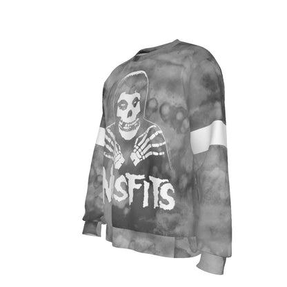 Misfits Folded Skull All Over Print Sweatshirt