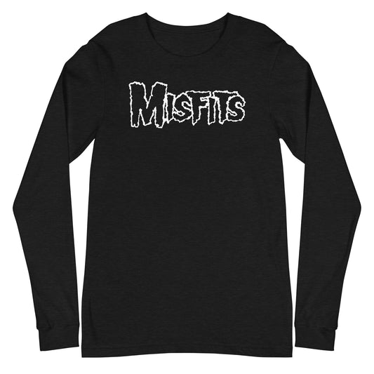 Misfits - White Drip Logo Long Sleeve Shirt
