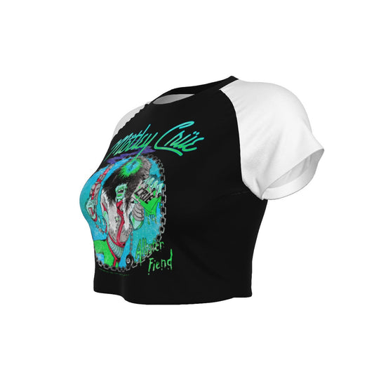 Motley Crue Allister Baseball Women's Crop Top T Shirt