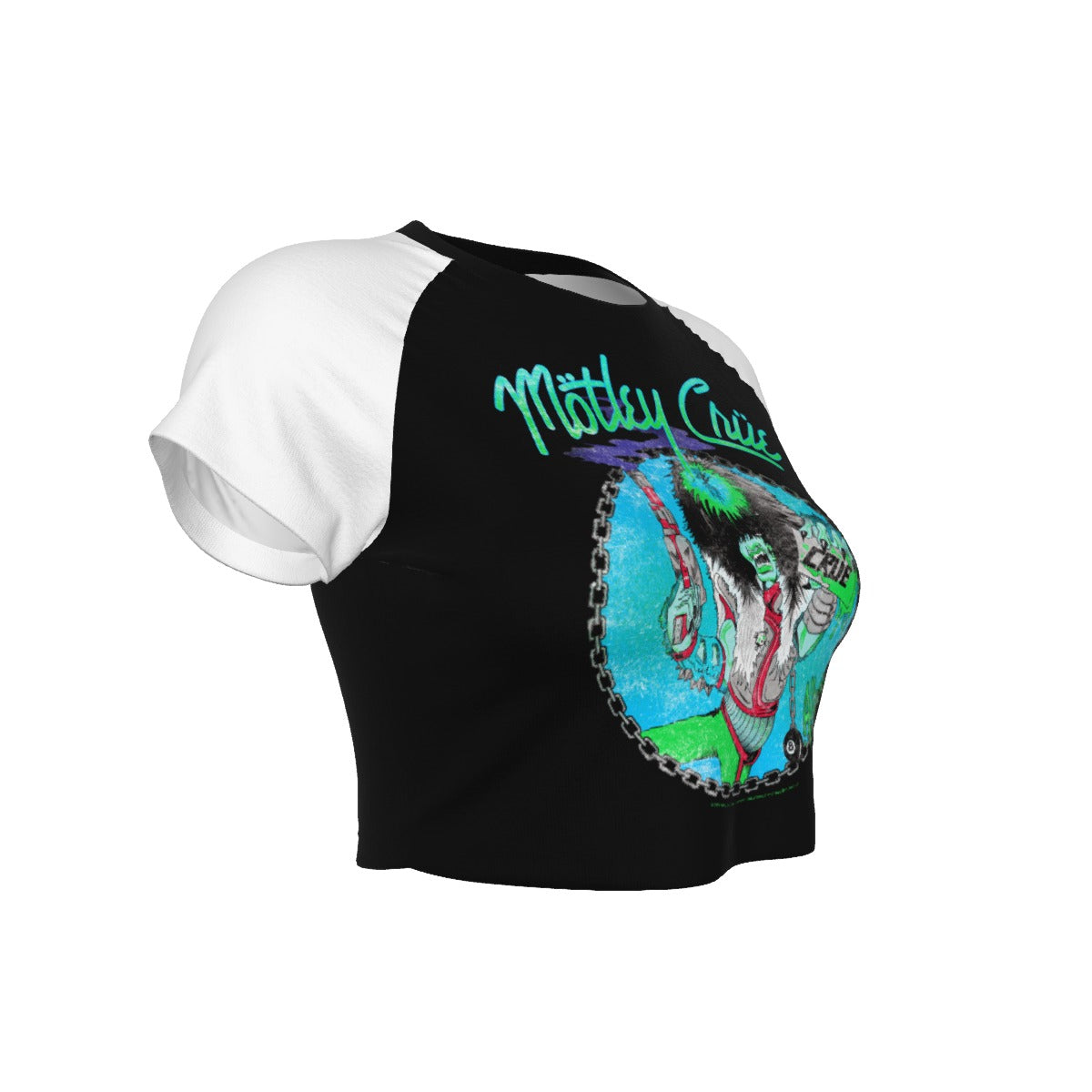 Motley Crue Allister Baseball Women's Crop Top T Shirt