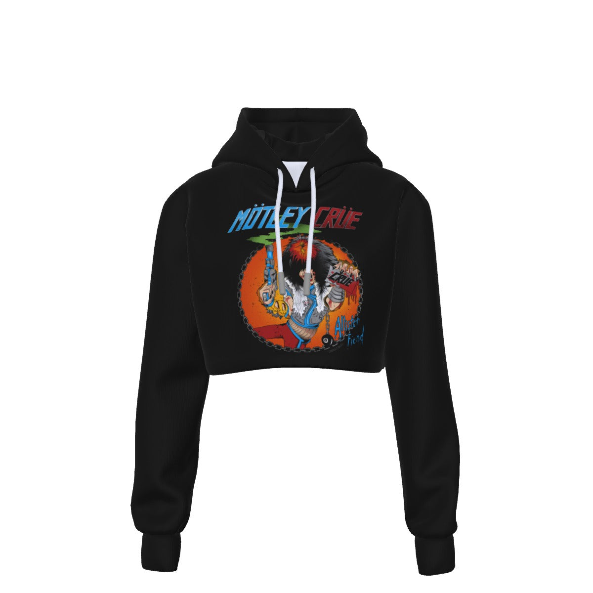 Motley Crue Allister Fiend Women's Cropped Hoodie