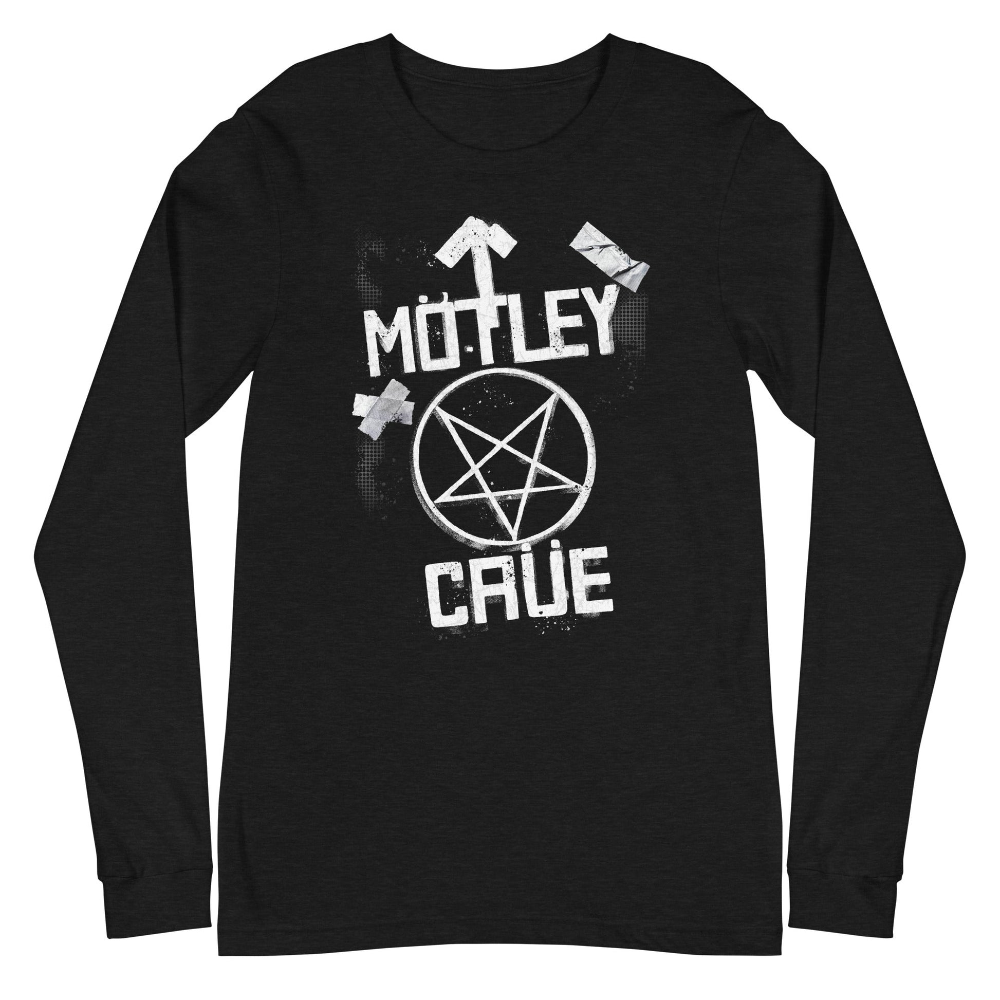 Motley Crue - Black and White Logo Long Sleeve Shirt