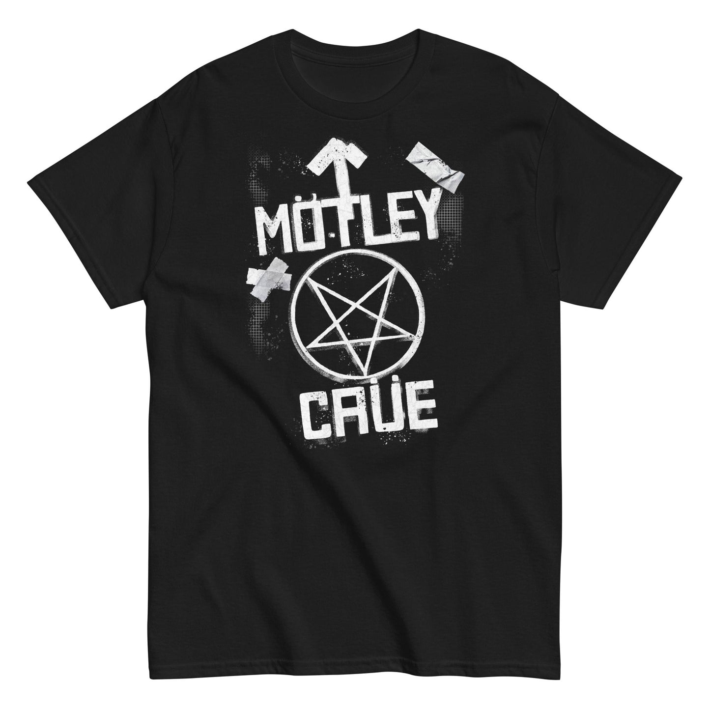 Motley Crue - Black and White Logo Mens T Shirt