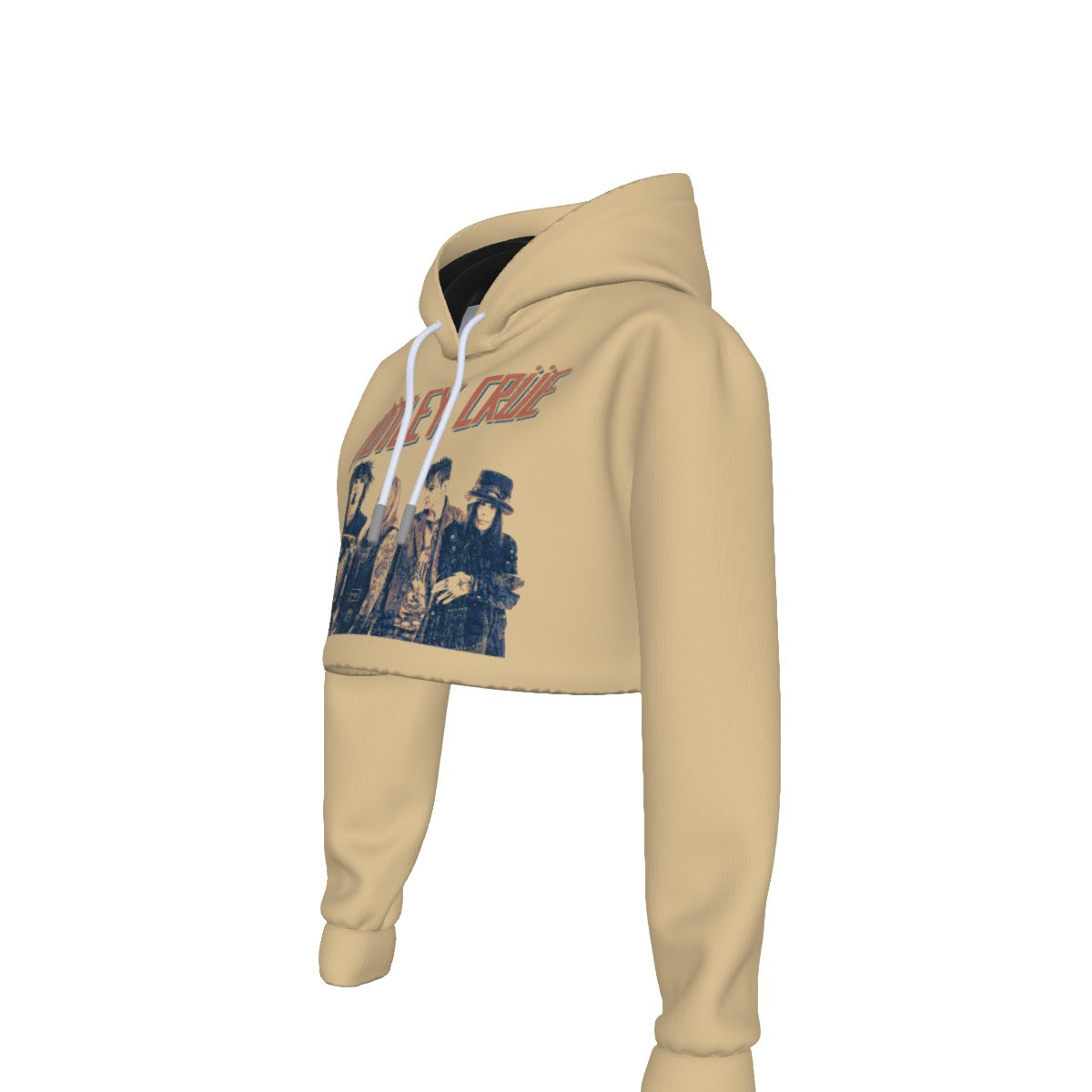 Motley Crue With the Band Women's Cropped Hoodie