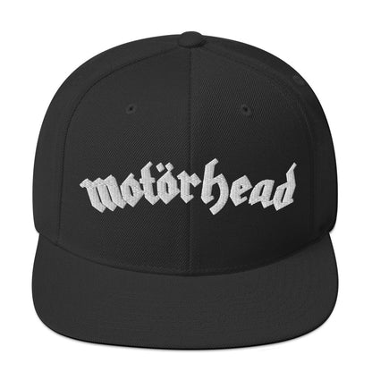 Motorhead Arched Logo Embroidered Snapback Hat Black