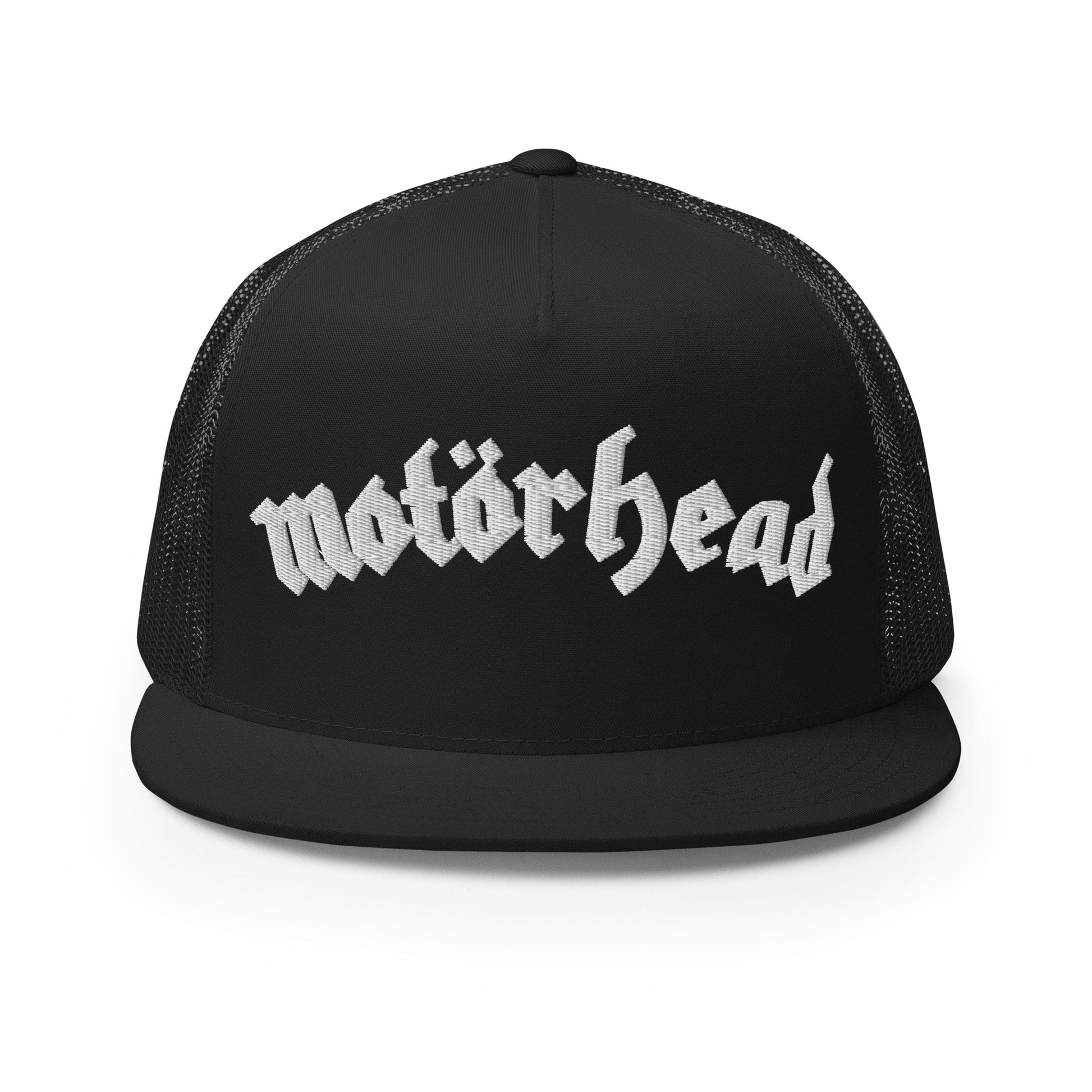 Motorhead Arched Logo Embroidered Trucker Hat Black