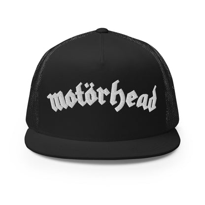 Motorhead Arched Logo Embroidered Trucker Hat Black