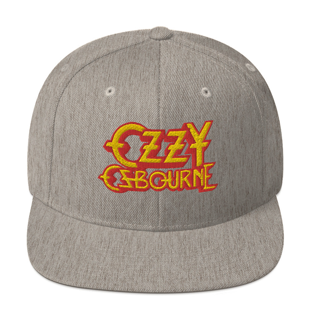 Ozzy Osborne Grey Embroidered Snapback Hat Grey