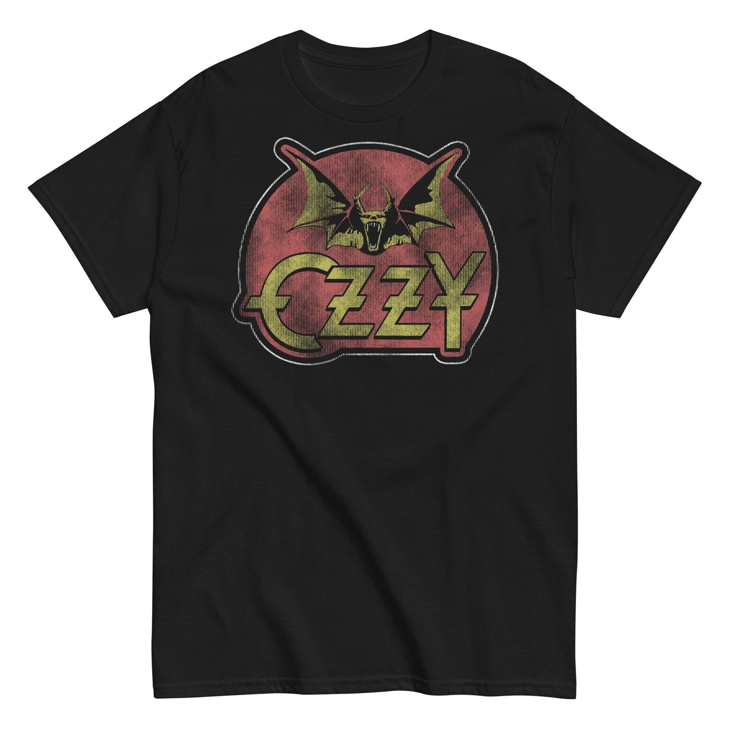 Ozzy Osbourne - Flaming Bat Mens T Shirt