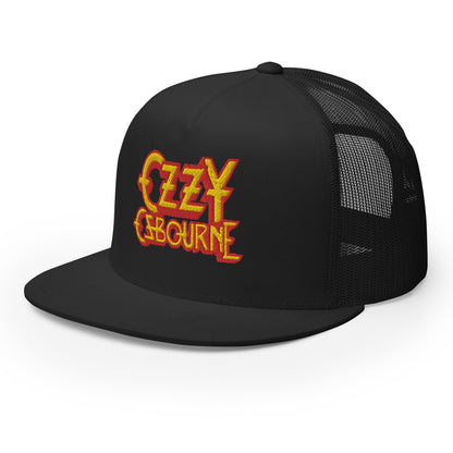 Ozzy Osbourne Noise Embroidered Trucker Hat Black