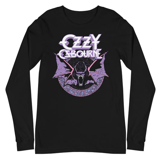 Ozzy Osbourne - Purple Bat Long Sleeve Shirt