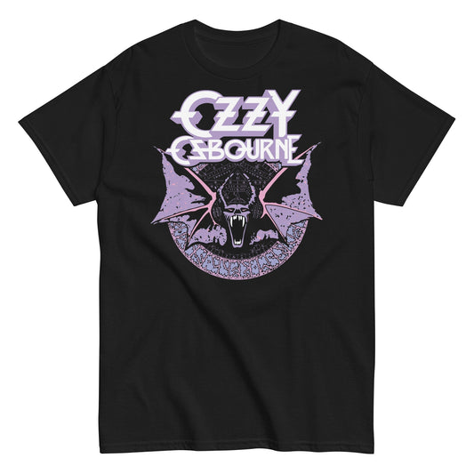 Ozzy Osbourne - Purple Bat Mens T Shirt
